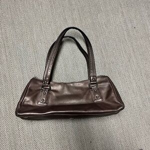 Perlina Brown Genuine Leather Shoulder Bag